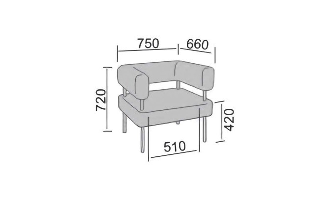 Диван офисный Кантор-1У